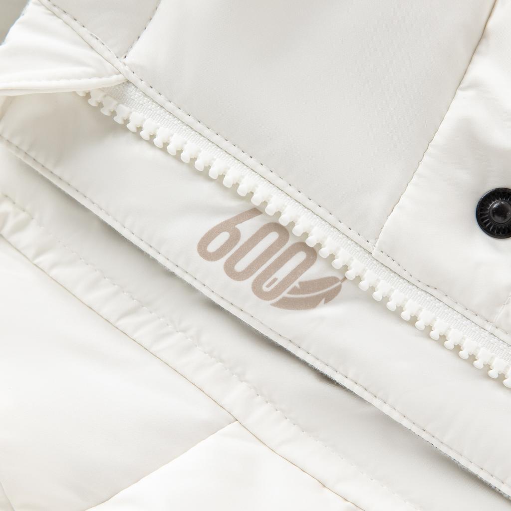 Adidas Puffy Long Down Jacket Warm Sports Casual Hooded Long Sleeve Down Coat Women Jacket Han-Jade-White JV6196