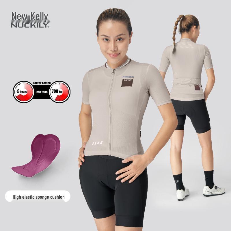NUCKILY Women s Summer Cycling Jersey Set - Breathable Short Sleeve Top for Mountain and Road Biking XX-Large