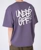 UNDEROFF Oversized Rundhals Graffiti Rückenlogo Kurzarm T-Shirt Weiß Grün