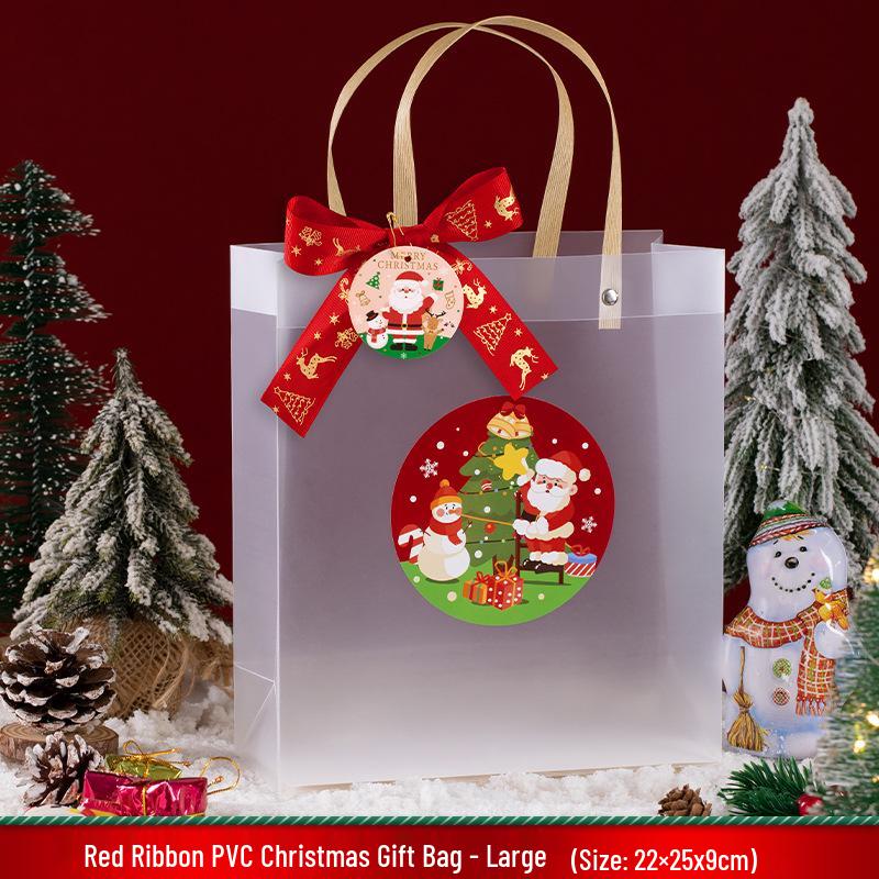 Christmas Eve Apple Candy Souvenir Handbag - Creative Transparent Gift Bag