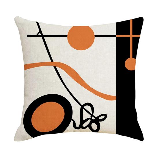 Geometric Cushion Cover, Modern Abstract Throw Pillow Cover, Decorative 18x18 Inch Washable Pillow Case for Sofa Couch Car Seat Decor