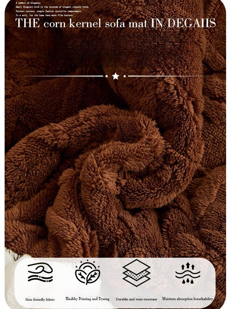 Thick and Soft Plush Sofa Slipcover Straight Sofa Cushion Fabric Mat Cushion Towel in Autumn and Winter Seat Couch Mat Living Room Home Decoration