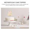 Muttertagskarte Gold Blocking Cake Toppers Dekor Insert Rose Picks Dessert Kunststoff Party Supplies