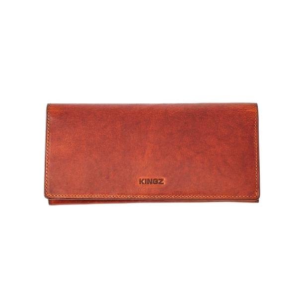 

Kings by Samantha Thavasa Long Italian Cowhide Bill Dark Brown Wallet, Leather, Compartment, 00282310220002,