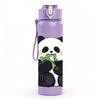 1PC Cute Panda Bear Cartoon Animal Print 750ml Color Plastic Sports Water Bottle Leakproof Flip Straw Lid Suitable for Sports Office Home Use