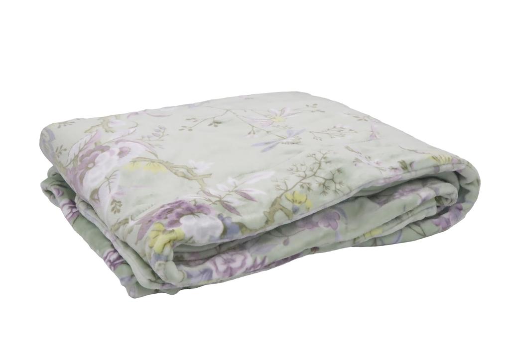 Romance Kosugi Mayer Double Blanket, Single (140 X 200 Cm), Smooth Touch, V&A (Victoria & Albert Museum) William Kilburn Collection, Green