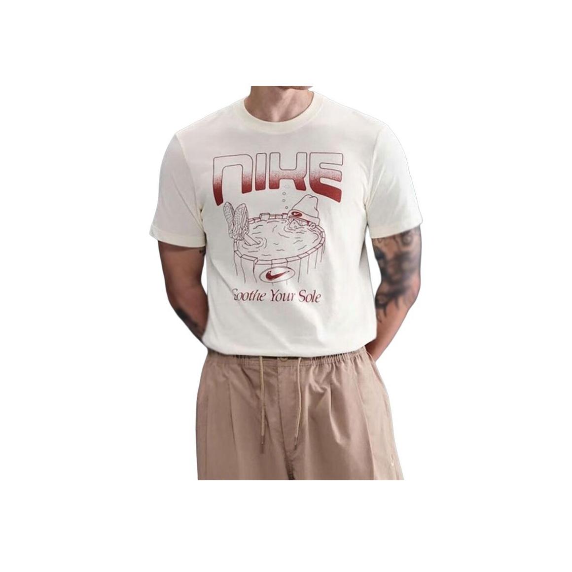 Nike Sportswear Men s Loose Fit Graphic T-Shirt Pale Ivory HQ9265-110 S