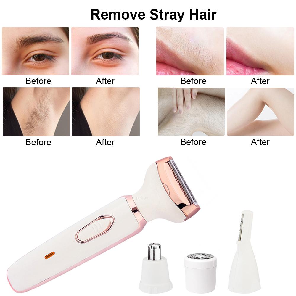 Portable Epilator Tool Electric Razor for Women Body Leg Bikini Hair Trimmer Painless Face Mustache Shaver Underarm Hair Removal