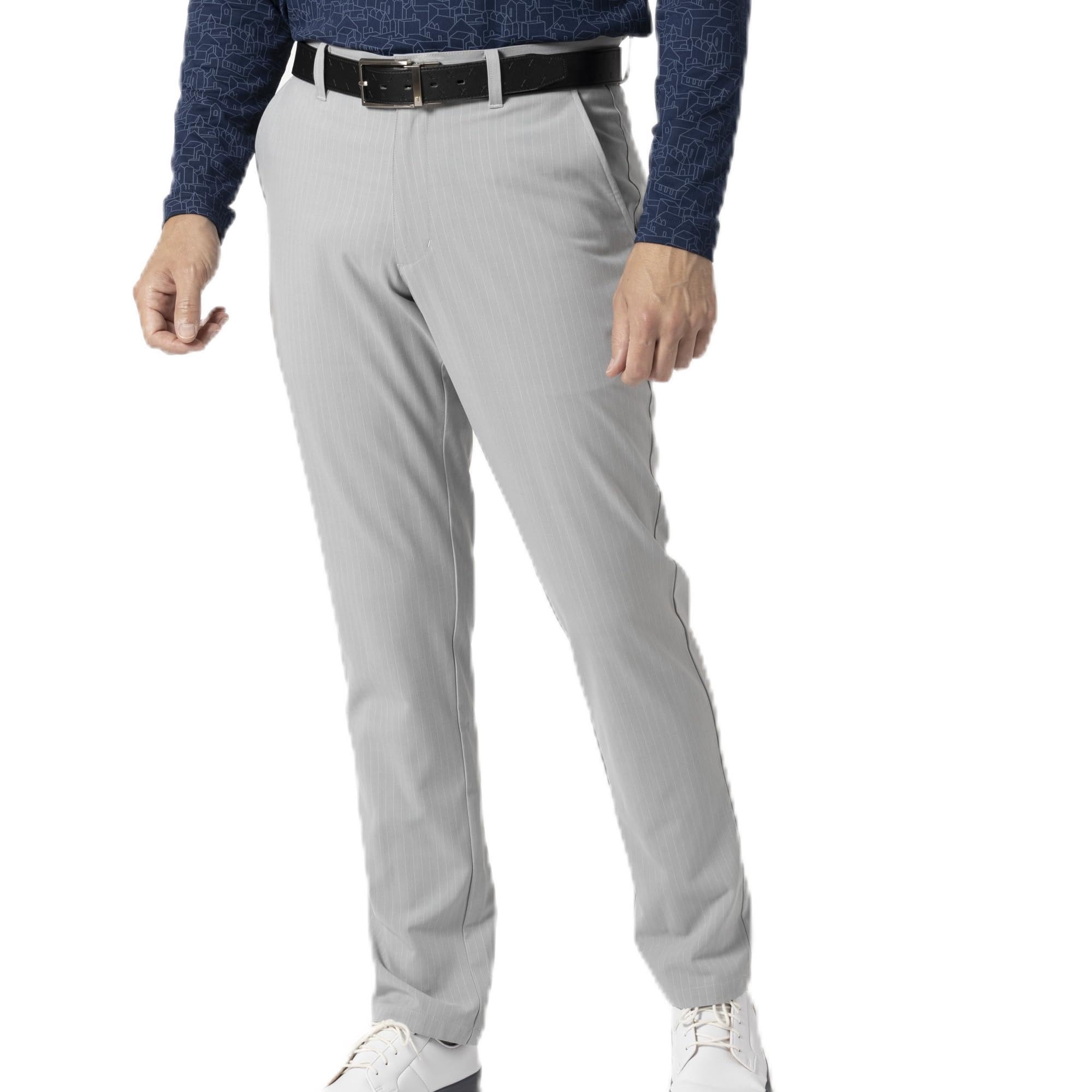 

FootJoy Pinstripe Stretch Long Pants, Gray, Men s, Size Small, FJ-F24-P11, 32152-S