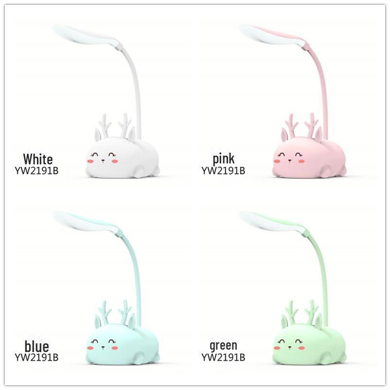 Bear Cartoon Study Lamp: Creative USB-Charged Night Light for Children's Bedroom or Bedside