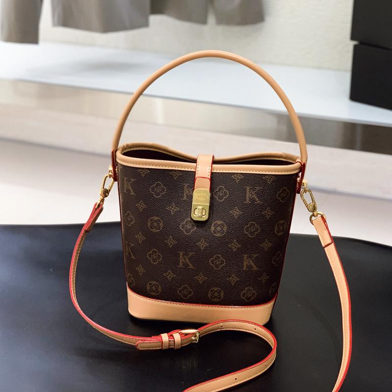 Popular Bucket Bag Women's Bag New Fashion Printed Handbag Versatile Shoulder Messenger Bag