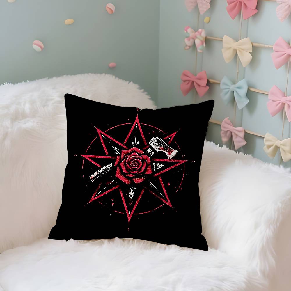 4 Stück Schwarzes Rotes Rosen-Etui Plüschstoff Weiche Kissenhülle Doppelseitiger Druck Kissenbezug Haushaltsgeschenke