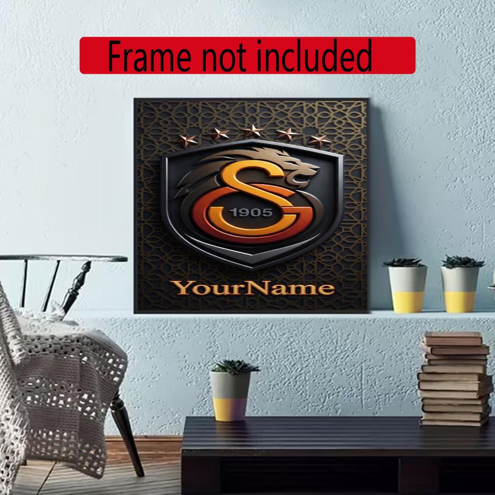 Galatasaray Customize Your Name Diamond Painting Round Diamond Diy Frameless Holiday Artwork Suitable For Home Office Wall Decoration