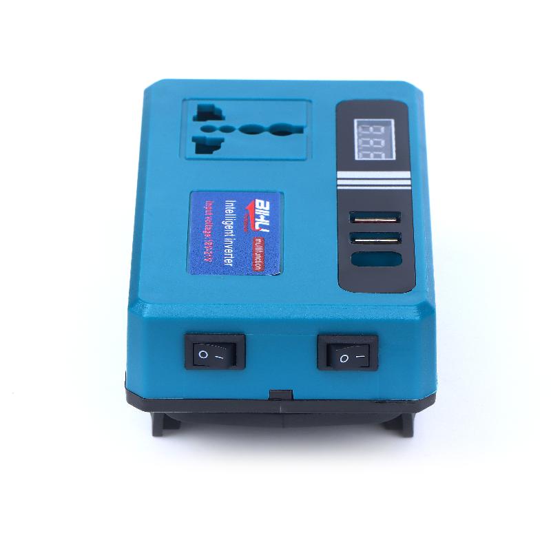 1Pcs Led Mini Intelligent Inverter Power Converter Portable 120W 21V Lithium Battery Inverter With 3 Usb Ports