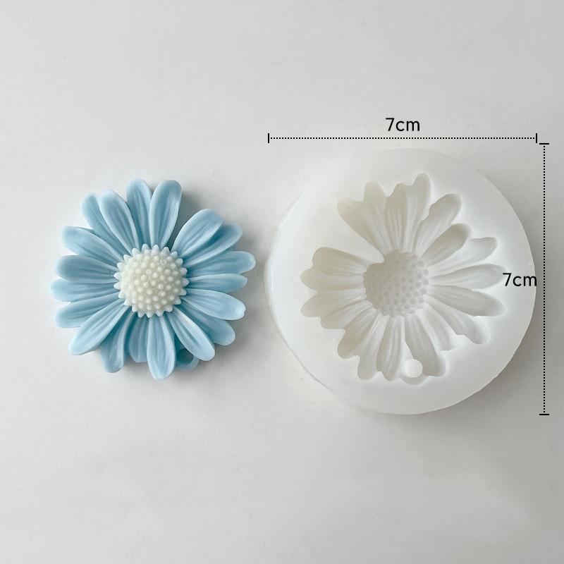 Sunflower Drip Silicone Mold Daisy Flower Aroma Diffuser Stone Handmade Soap Plaster Decorative Mold