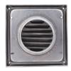 Exterior Wall Vent Cover with Flats 100mm Square SUS304 Stainless Steel Dryer Exhaust Vent Cover for