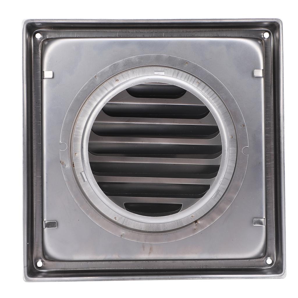 Exterior Wall Vent Cover with Flats 100mm Square SUS304 Stainless Steel Dryer Exhaust Vent Cover for