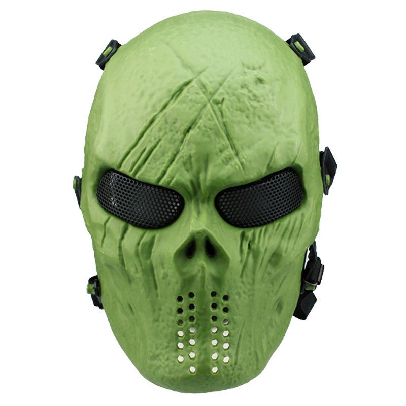 Taktische Totenkopf-Vollgesichtsmaske: Atmungsaktiver Kampfschutz für CS und Feldreiten