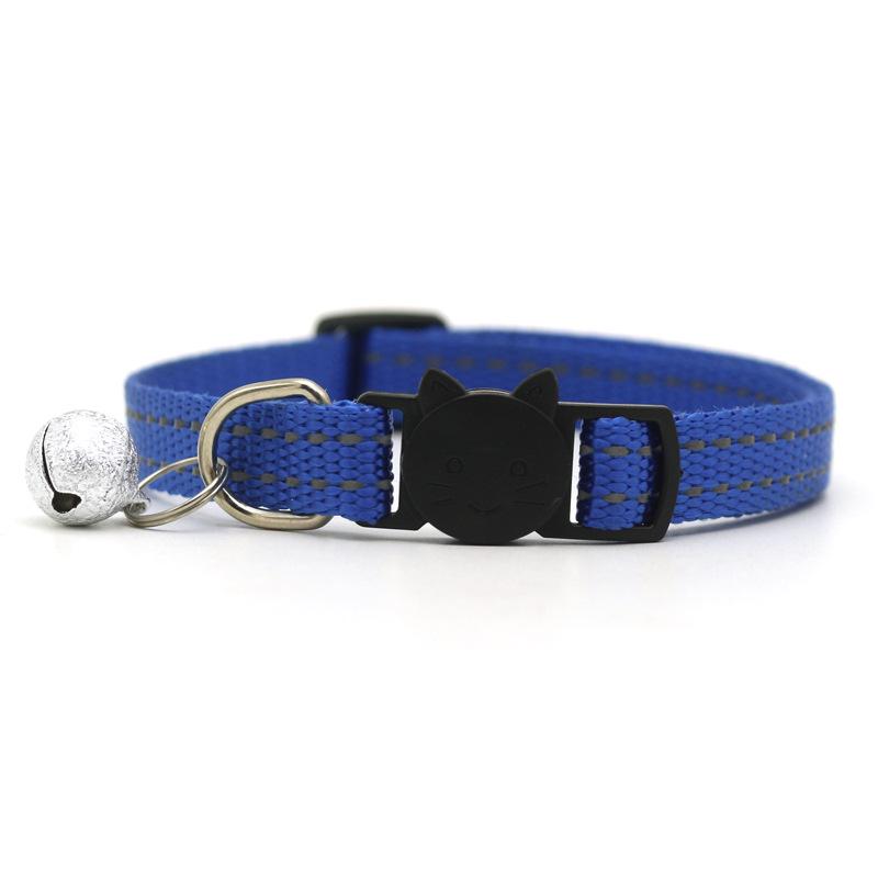 Pet Cha Cha 1.0 Reflective Silk Frosted Bell Collar with Cat Head Safety Buckle for Cats and Dogs