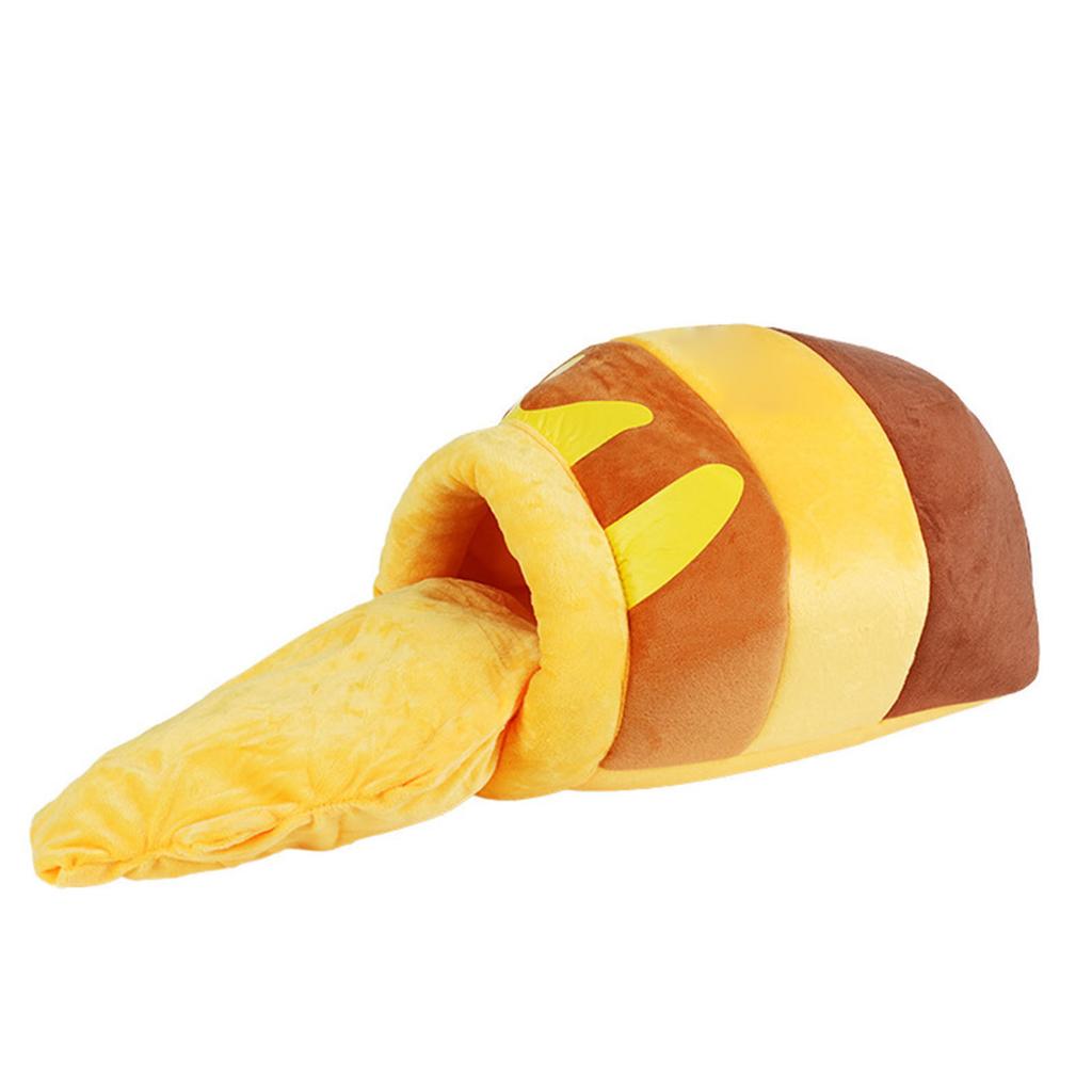 Cat Sleeping Bed Cute Warm Semi Closed Slip Resistance PP Cotton Padding Cat Cave Bed for Small Dogs Cats Pets