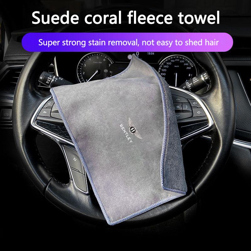 Car LOGO Wash Microfiber Detailing Car Wash Towel Cleaning Cloth for New Bentley Flying Spur Continental GT Bentayga Mulsanne HL7