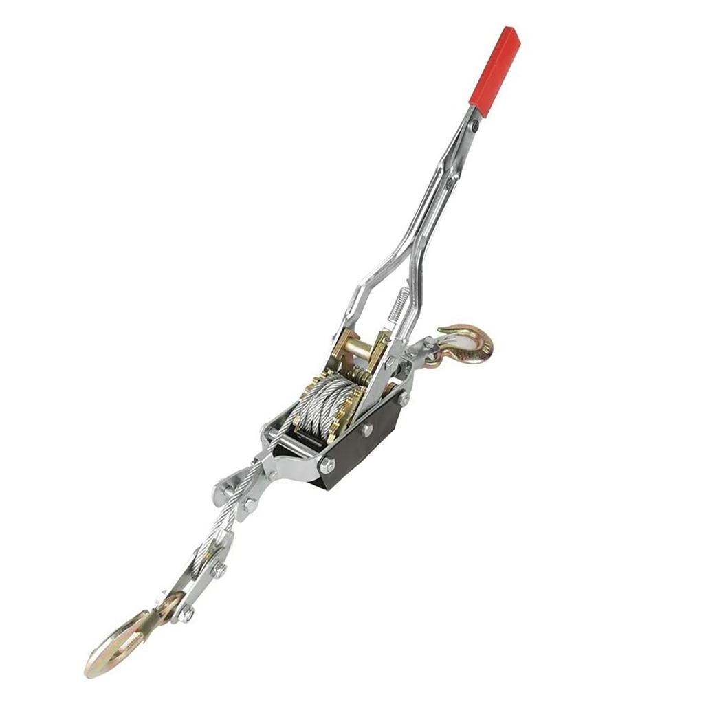 Wire Rope Hand Power Puller Tighten Tool Mini Tightener Double Hook Lifting Tool(4 Ton)