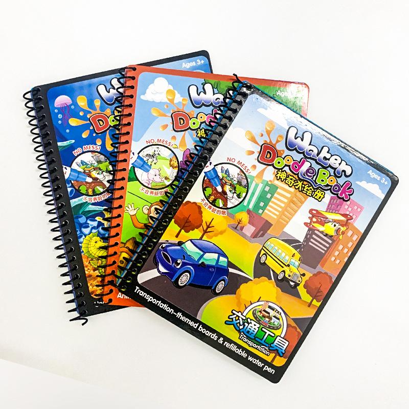 Reusable Magic Water Drawing Coloring Book Kids Sensory Early Education for Children Birthday Gift