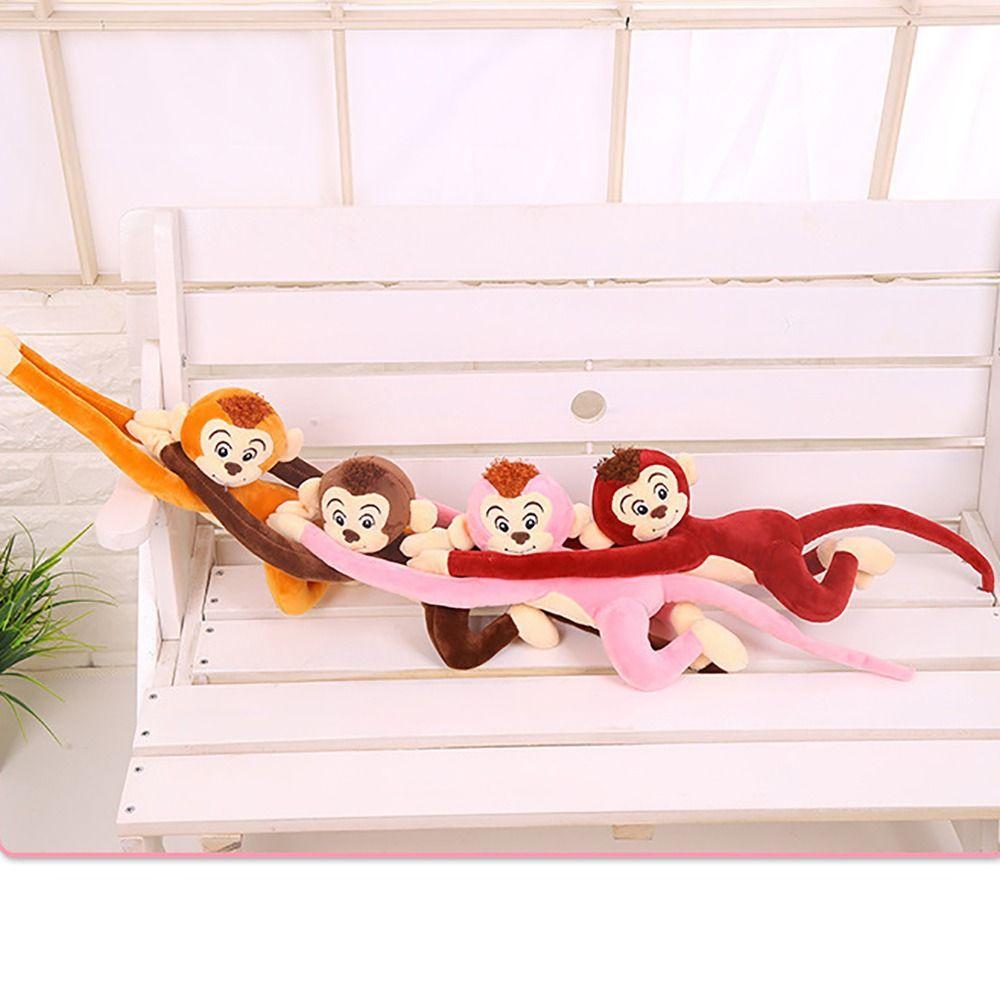 Kawaii Premium Plush Long Arm Ape Monkey Cartoon Animal Size 70cm Monkey Plush Toy Soft Hanging Stuffed Doll Kids Toy