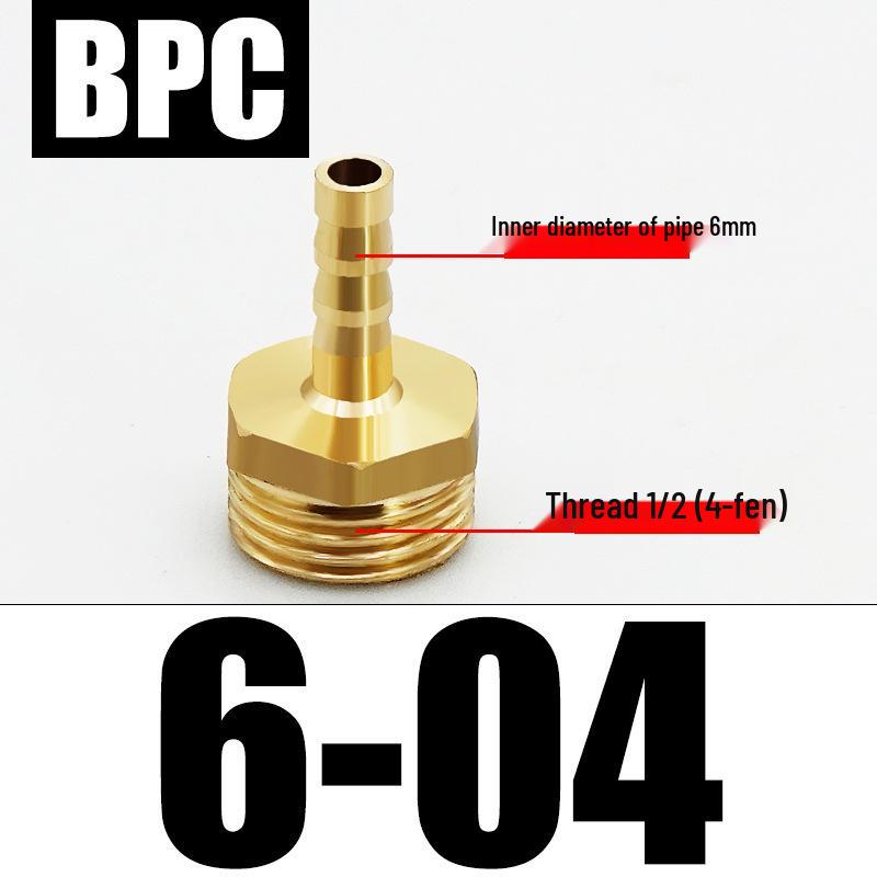 All-Copper Male Thread Fittings: Pagoda Head, PC6/8/10, 4-Point & 6-Point for Water/Gas Hoses