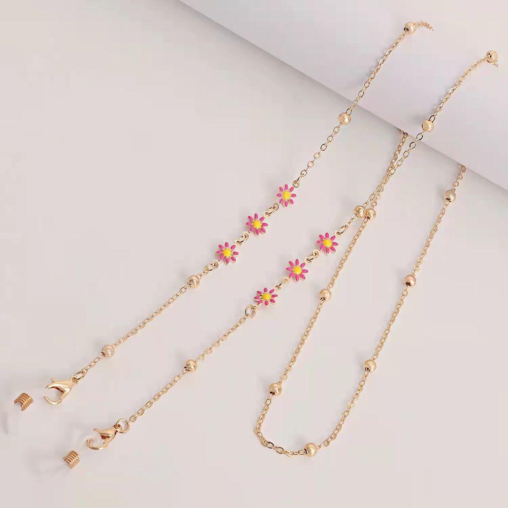 Vintage Fashion Colorful Flower Eyewear Accessories Sunglasses Chain Eyeglasses Lanyard Mask Chain