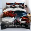 Final Fantasy Series Games Cartoon Comforter Bedding Set,Duvet Cover Bed Set Quilt Cover Pillowcase,king Queen Size Bedding Set