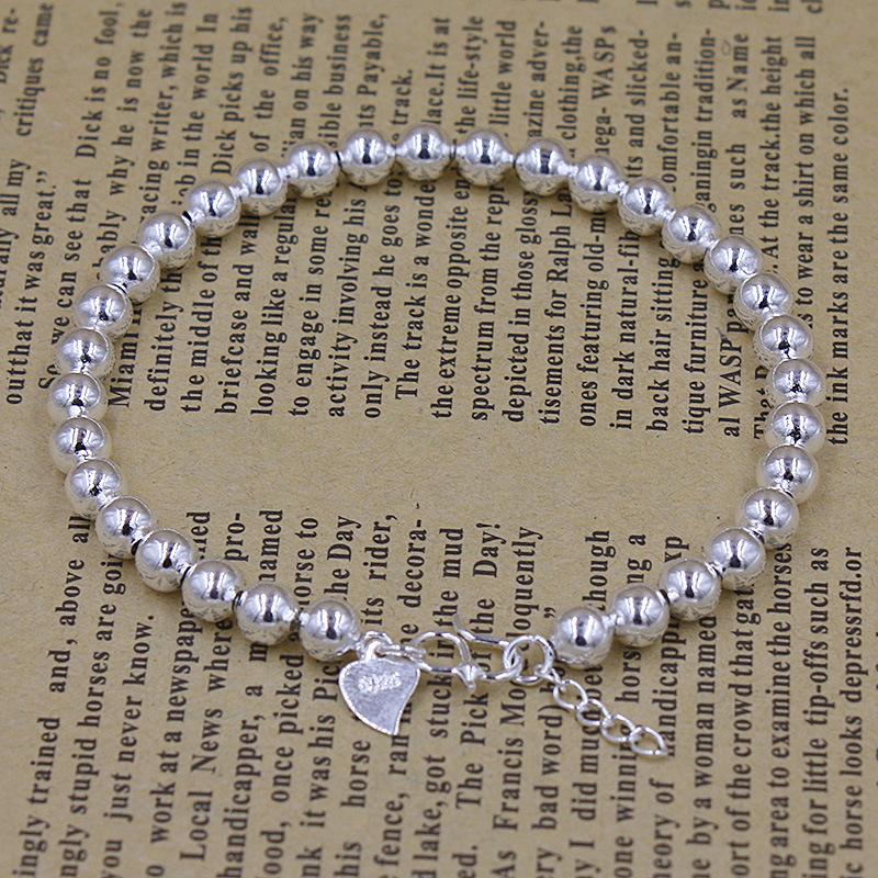 Fashion Fashion Jewelry Women's Bracelet Wholesale Smooth Bead Silver Plated Bracelet Fashion Women