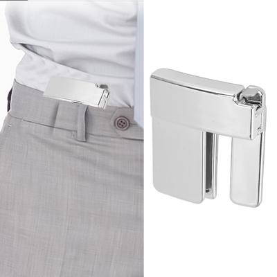 Stabile Schwarz/Silberne Gürtelschnalle ABS 5,8*5,1*1,35CM Hosenbundclip Taillenversteller Reisegebrauch