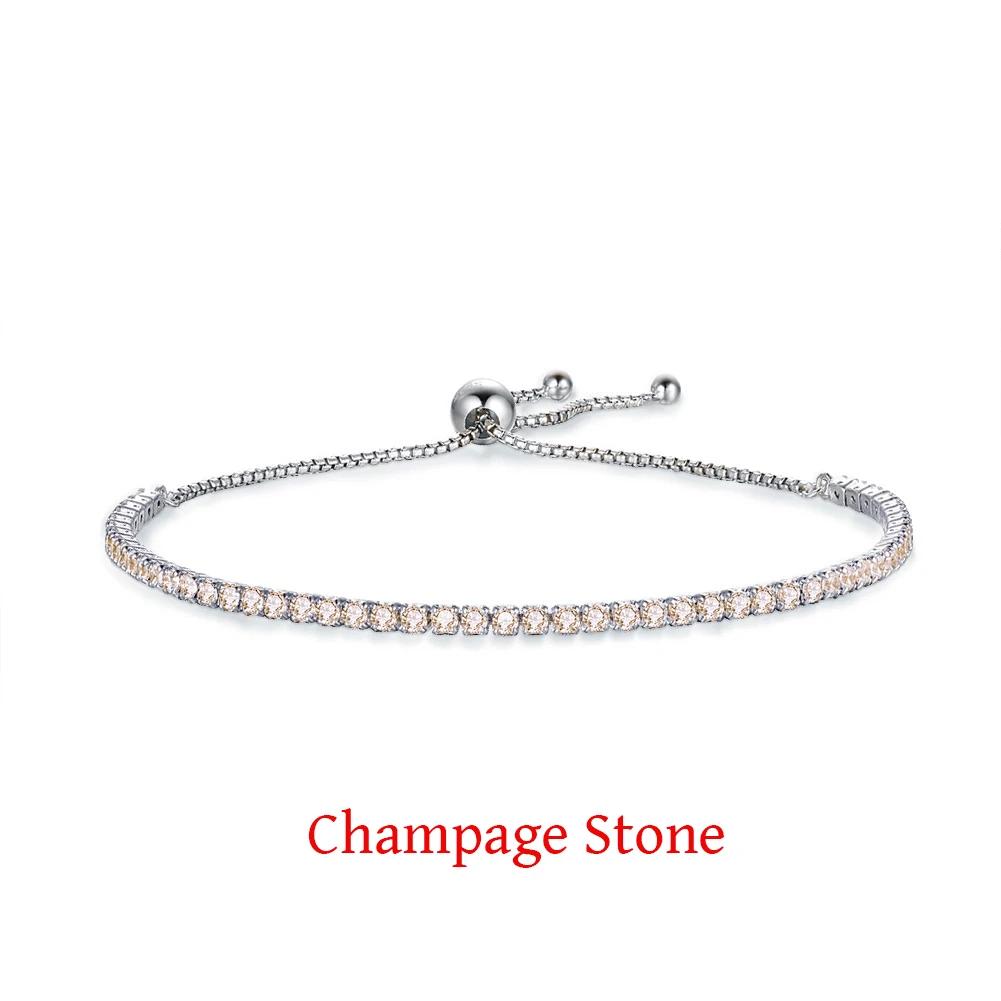 TONGZHE Women Couple Bracelets 925 Silver Jewelry Bangles For Ladies Beads Sparkling Strand Chain Bracelets For Women