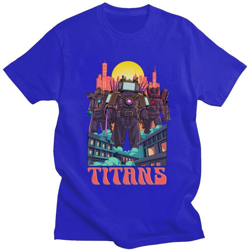 Custom Hot Game Titan Speakerman Skibidi Toilet T Shirts for Men Pure Cotton Tees Tshirts Fashion Tshirt Clothing