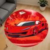 1PC Racing Car Round Chair Mat Area Rug - Non-Slip, Floor Mat for Office, Bedroom, and Indoor Decor -Gift D1127218