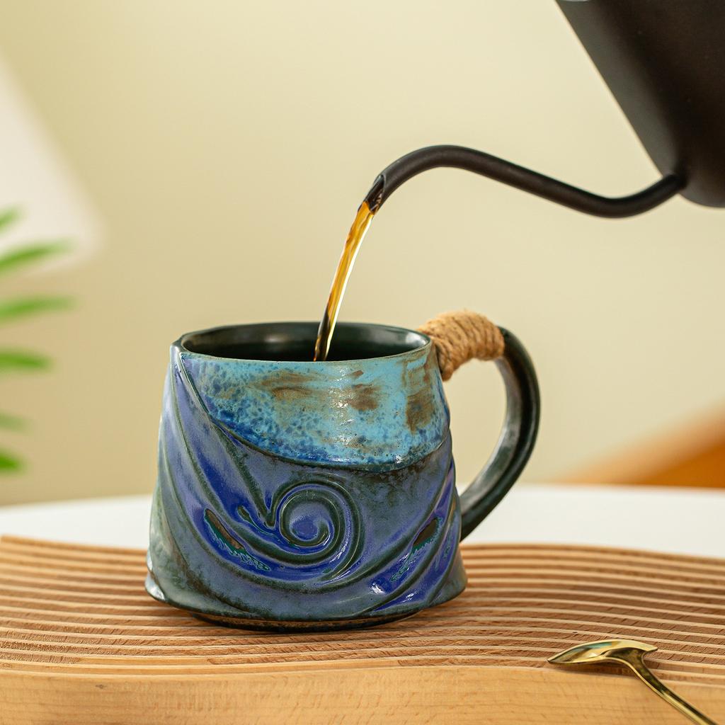Vintage Glaze Coffee Mug Creative Stoneware Cup for Home Office Breakfast Tea Cup