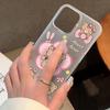 Handyhüllen für iPhone 11 13 15 Pro Max 12 14 Pro Max Hülle iPhone 16 15 Plus 13 Pro 12 Frosted Texture Painted Cartoon Flowers