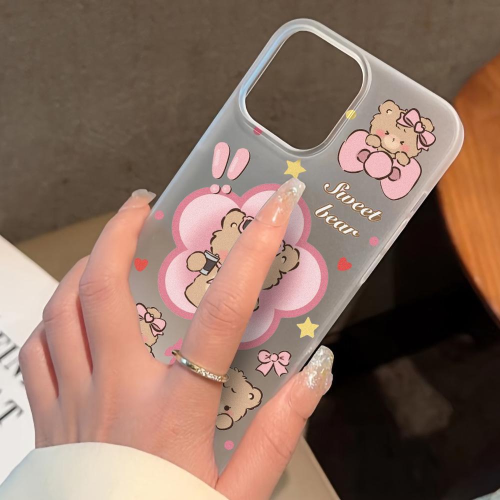 Huse pentru telefoane mobile pentru iPhone 11 13 15 Pro Max 12 14 Pro Max Husă iPhone 16 15 Plus 13 Pro 12 Textura mată Flori desenate pictate