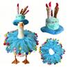 2 Stück/Set Netz-Tutu-Rock Geburtstagsparty Gänse-Outfit Bunter Pom-Pom Gänse-Kleidung Garten-Dekoration