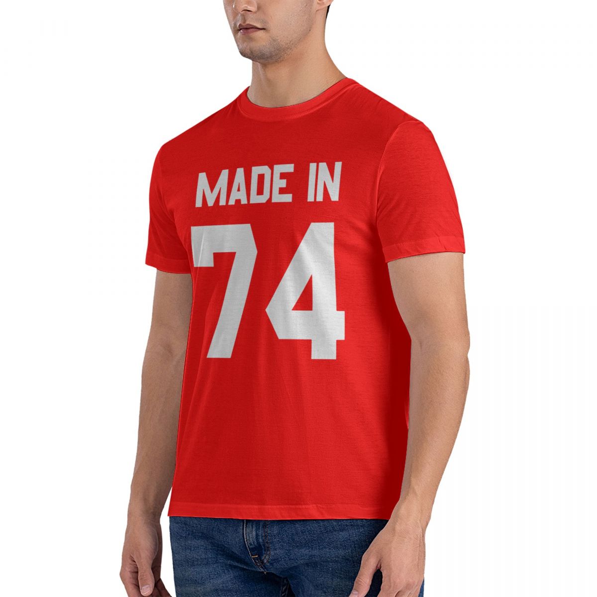 

Сделано в 74 Мужская футболка 10 цветов 42-й день рождения Персональные подарки 1974 Мужские Уникальные Хлопковые Футболки с Короткими Рукавами и Круглым Вырезом S