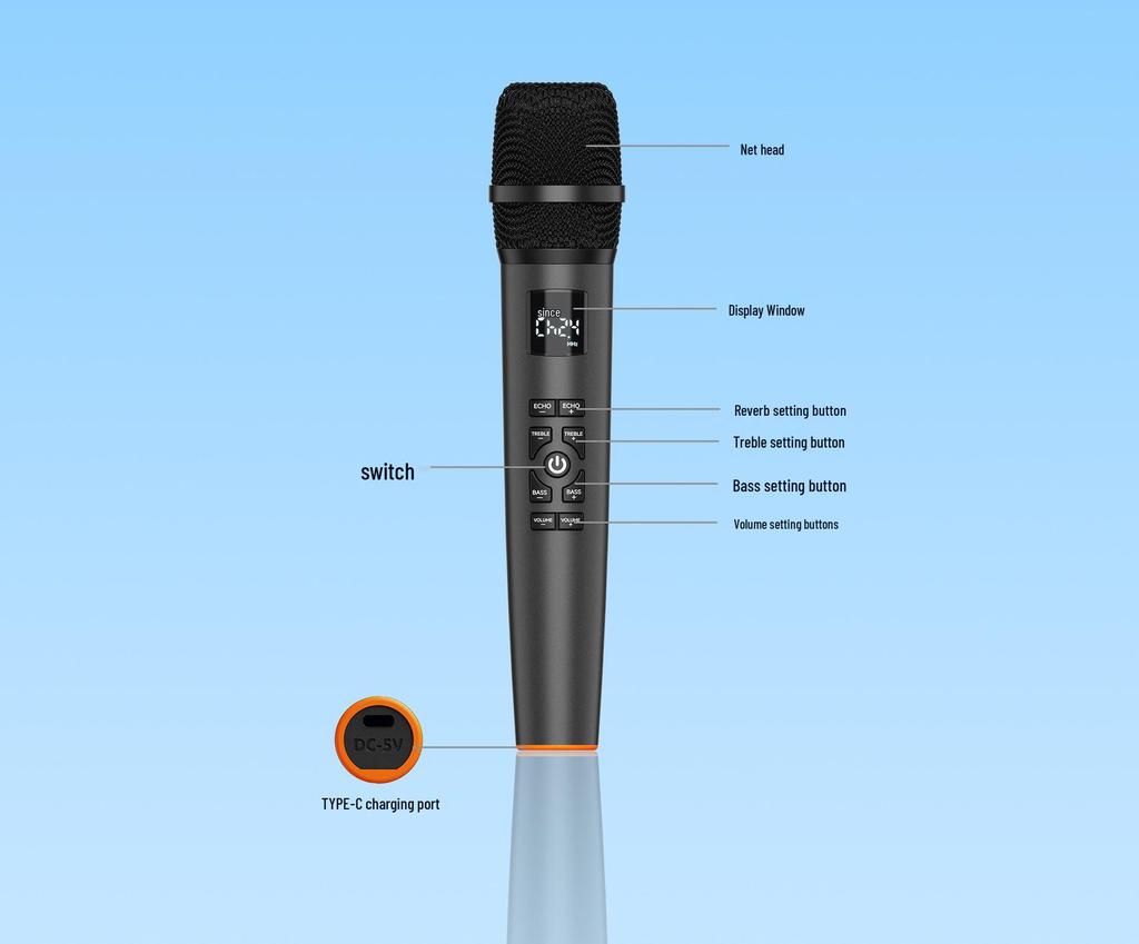 Reverb Universal Wireless Microphone: Home KTV, Outdoor, Stage, Live Broadcast, Professional 2.4G.
