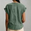 Women's Casual Ruffle Sleeve V-Neck Blouse, Loose Fit Textured Shirt, Cute Summer Sleeve Top