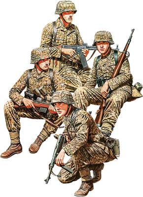 Miniart German Tank Rider Set 2 Resin Head Parts 4 Pieces Plastic Model MA53024 1/35