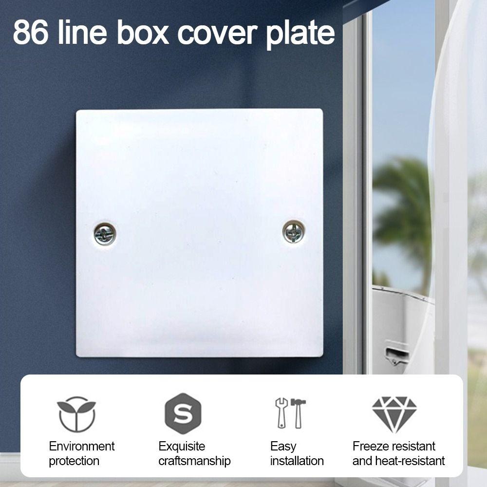 10pcs/set 86 Type Concealed Box Cover Easy Installation Blank Cover Panel  Home Decoration