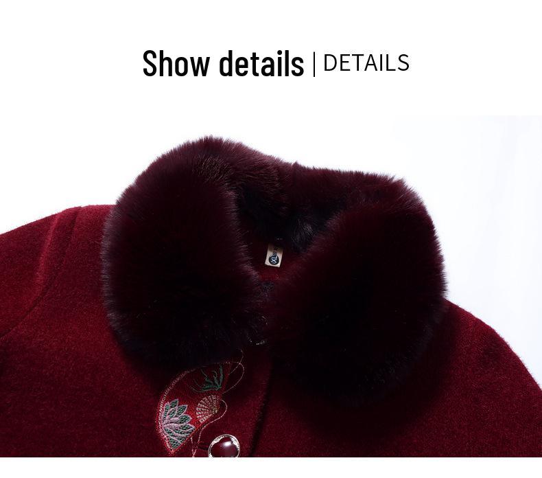 Warm Winter Coat for Women: Anti-Mink Velvet and Fleece-Lined Jacket for Middle-Aged and Elderly Ladies