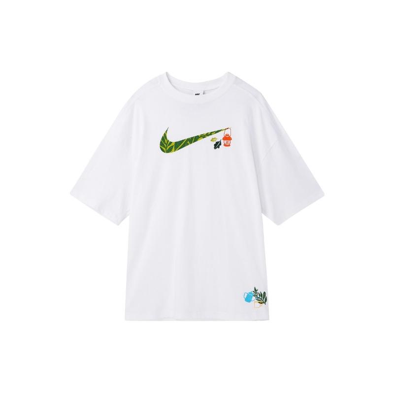 

Nike Sportswear Women s Printed Loose Fit Cotton T-Shirt White FN3711-100 XL