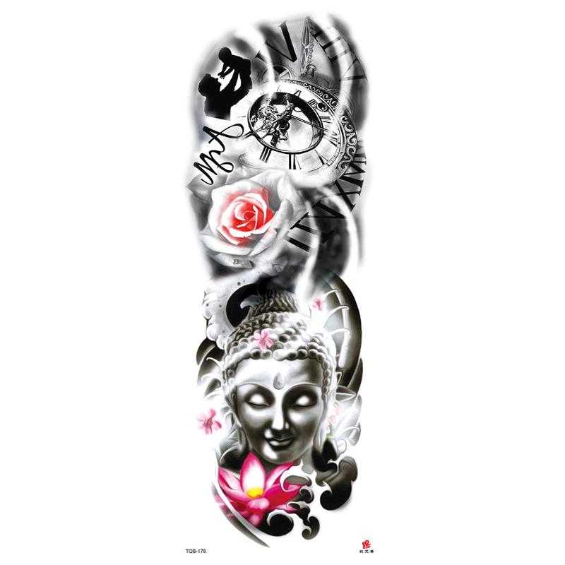 Waterproof Full Arm Flower Tattoo Stickers