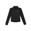 Logo Lauf Langarm Atmungsaktives Slim Fit T-Shirt Damen Oberteile Schwarz FB7808-010