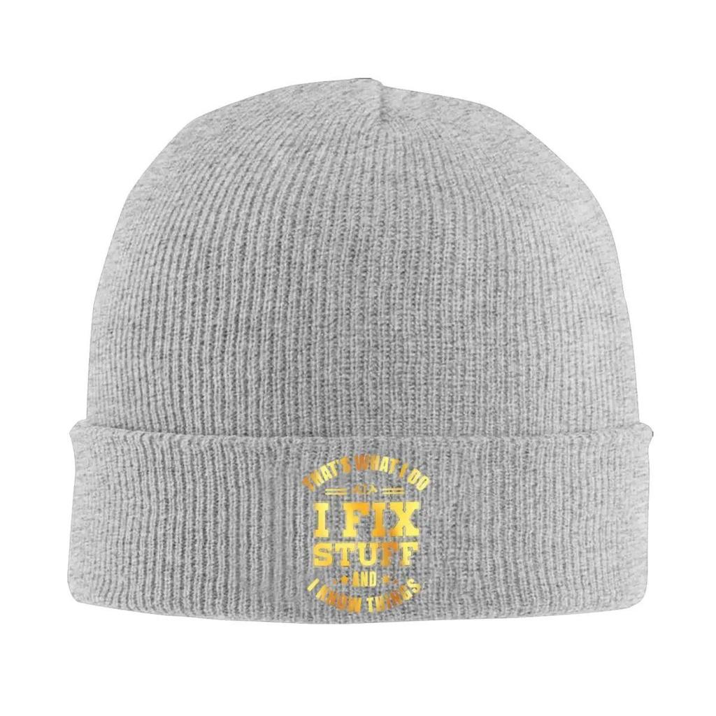 That's What I Do I Fix Stuff And I Know Things Knitted Hat for Women Men Beanie Winter Hats Acrylic Warm Melon Cap